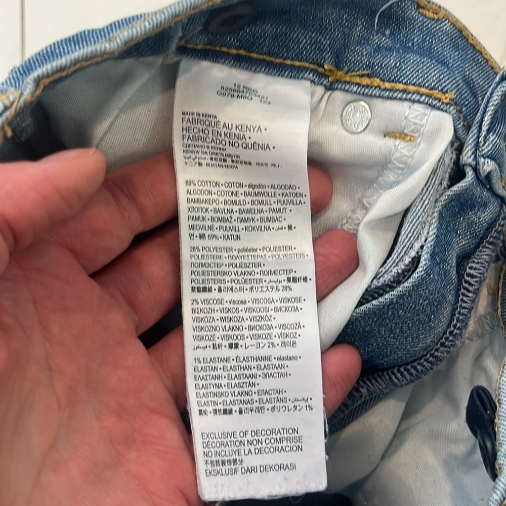 Levi’s youth Blue Denim Shorts - Picture 7 of 8